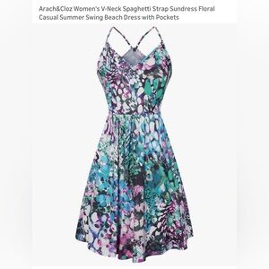 Multicolor Sleeveless Women's Dress